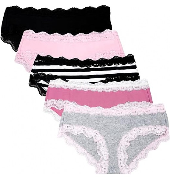 Women’s Underwear Soft Breathable Cotton Brief Ladies Panties 5-Pack