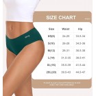 coskefy Women's Underwear Cotton Hipster Panties Low Rise Briefs