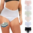 Women's Cotton High Waisted Ladies Panties 2 Pack Blue L Size