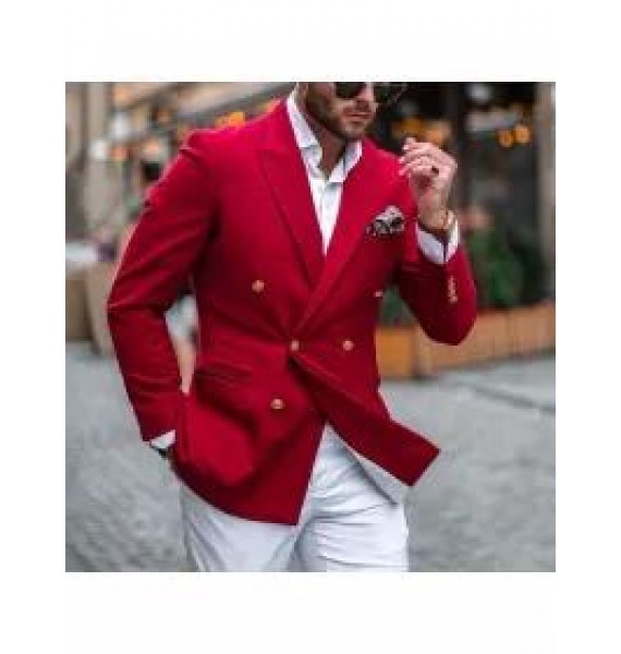 Men's double breasted pocket blazer