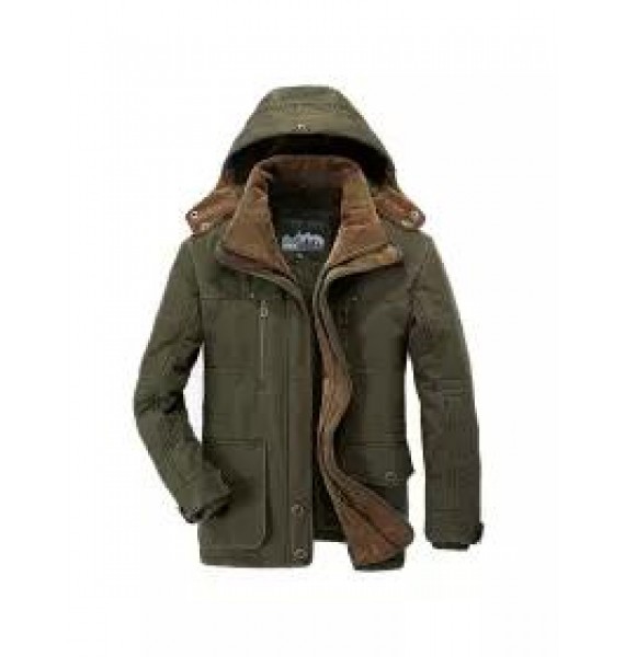 Men's Outdoor Multi-pocket Hooded Padded Coat