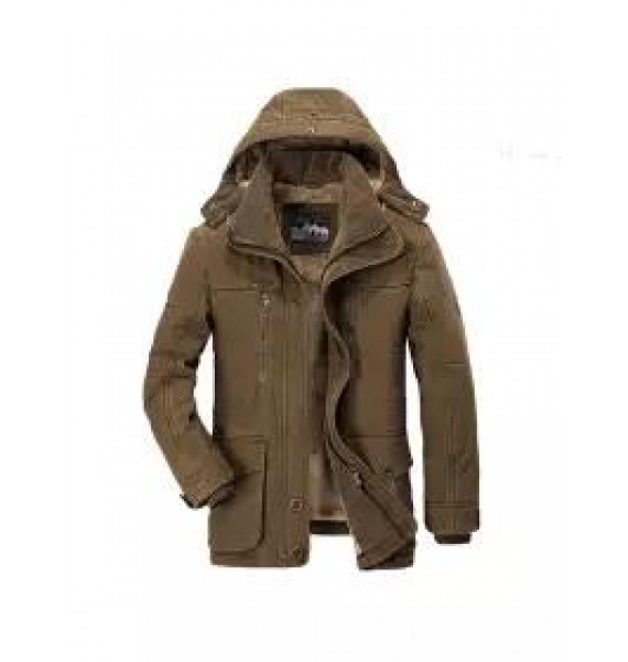 Men's Outdoor Multi-pocket Hooded Padded Coat