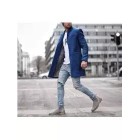 Fashion Casual Lapel Shoulder Padded Long Sleeves Slim Long Suit Coat