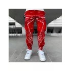 Blood Red Paisley Cargo Pants