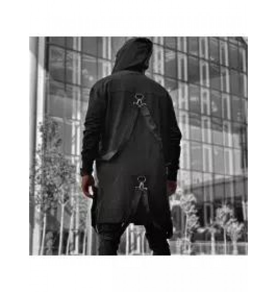 Fashion Street Personality Hooded Streamer Coat