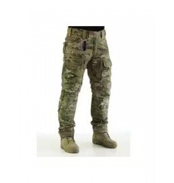 Men's Green Solid Outdoor Tactical Trousers