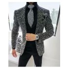 Elegant And Simple Business Party Men's Knit Suit