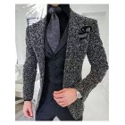 Elegant And Simple Business Party Men's Knit Suit