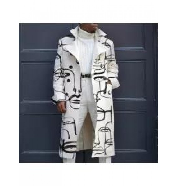 Autumn And Winter Fashion Casual Printed Coat