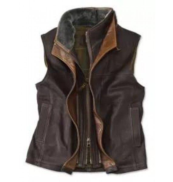 Men's Vintage Fashion Zipper Double Layer Collar Lapel Vest