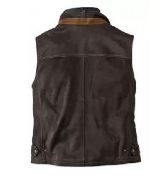 Men's Vintage Fashion Zipper Double Layer Collar Lapel Vest