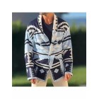 Vintage Geometric Knit Cardigan