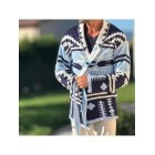 Vintage Geometric Knit Cardigan