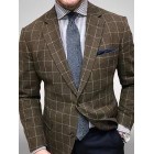 Fashion Plaid Notch Lapel Blazer LH010