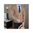 Gentlemen's Simple Plain Double-button Knitted Cardigan