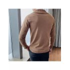 Gentlemen's Simple Plain Double-button Knitted Cardigan