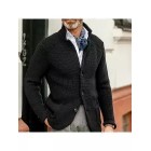 Men's Stand Collar Cardigan Knit Jacket