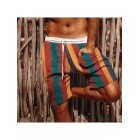 Men's Simple Holiday Colorful Vertical Print Shorts