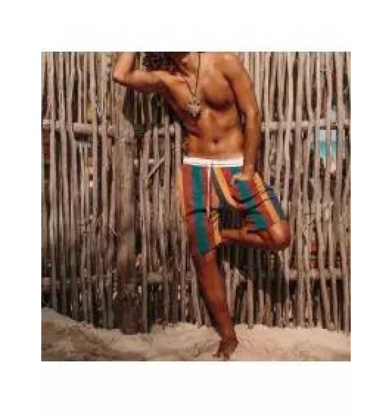 Men's Simple Holiday Colorful Vertical Print Shorts