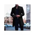 British style solid color pocket slim men's coat