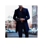 British style solid color pocket slim men's coat