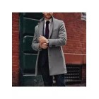 British style solid color pocket slim men's coat