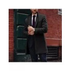 British style solid color pocket slim men's coat