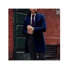 British style solid color pocket slim men's coat