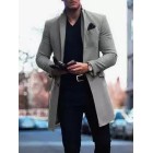 British style solid color pocket slim men's coat