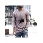 Mens Fashion Ink Poker Long Sleeve T-shirt