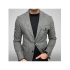 Men's Fashion Gray Multi Pocket Blazer