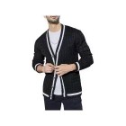 Men's British Style Jacquard Colorblock Knit Sweater Jacket