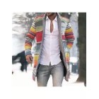 Fashion Business Rainbow Print Coat