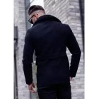 Bonucci Leather Coat Short Black