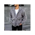 Men's Casual Solid Lamb Fleece Fleece Cardigan Jacket