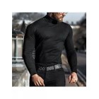 Fashion High Collar Mens Casual T-shirt