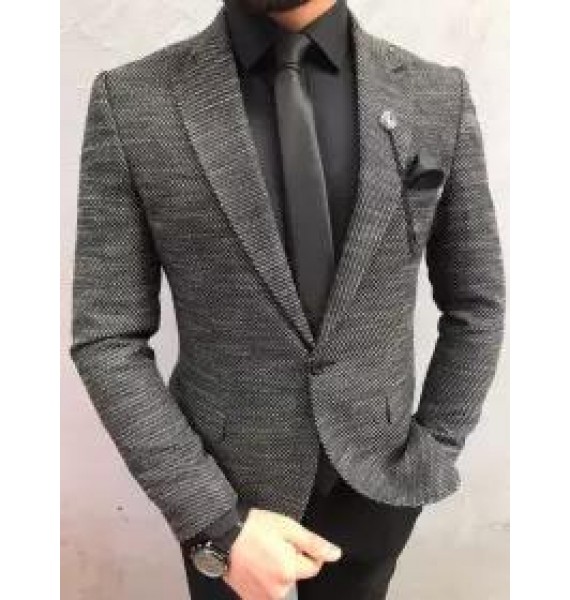 Men's business party tweed twill suit