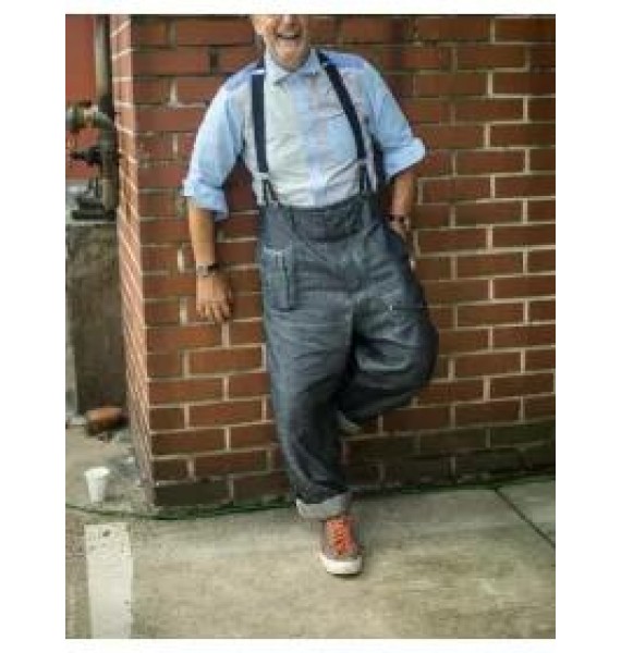 Men's Retro Casual Loose Trousers Denim Overalls