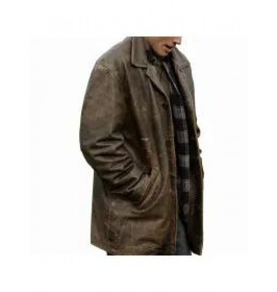 Mens Outdoor Leather Fashion Coat