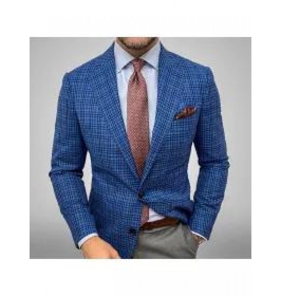 Classic Plaid Men's Blazer LH010