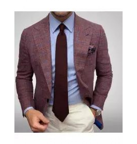 Classic Men's Plaid Blazer