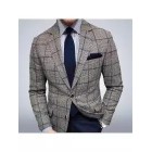 Men's business Plaid slim suit blazer