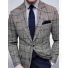 Men's business Plaid slim suit blazer