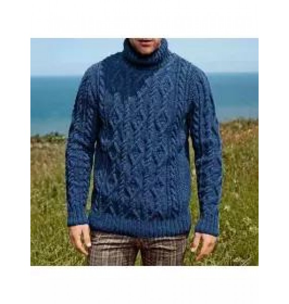 Men's Casual Loose Warm Thick Turtleneck Sweater