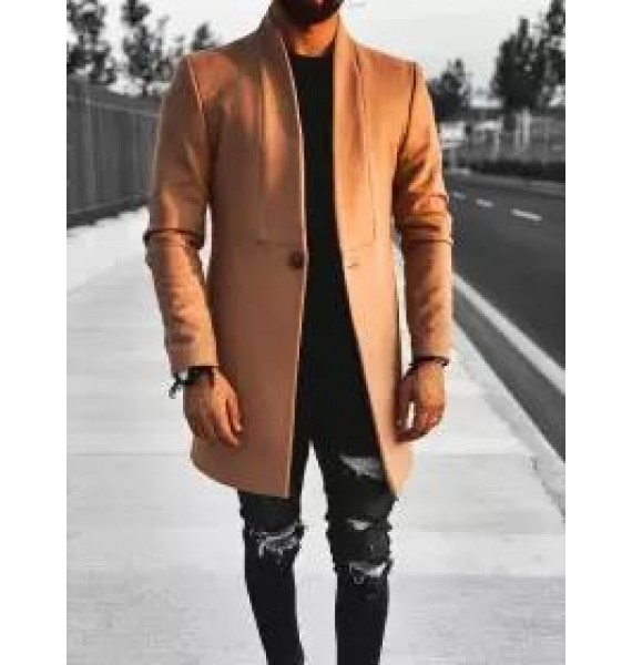 Men's Fashion Solid Color Jacket Coat