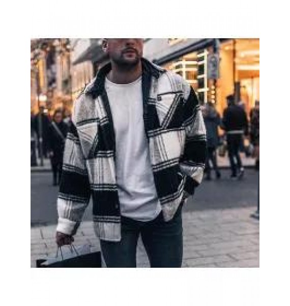 Street fashion check texture jacket