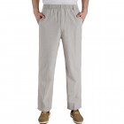 Men's Estic Waist Linen Casual Trousers