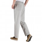 Men's Estic Waist Linen Casual Trousers