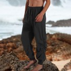 Men's Linen Casual Drawstring Loose Pants