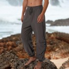 Men's Linen Casual Drawstring Loose Pants